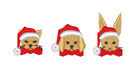 Animals in Santa Hats Animals in Santa Hats