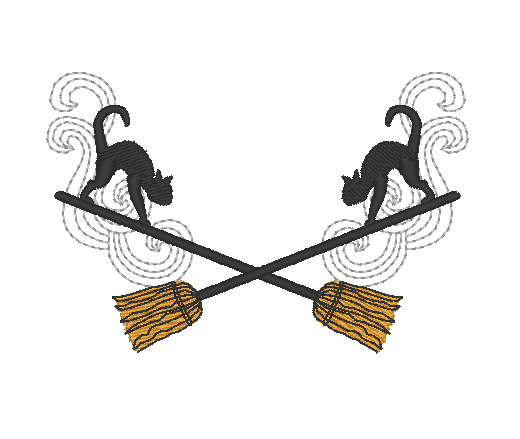 Black Cats on Brooms Black Cats on Brooms