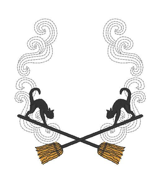 Black Cats on Brooms Black Cats on Brooms