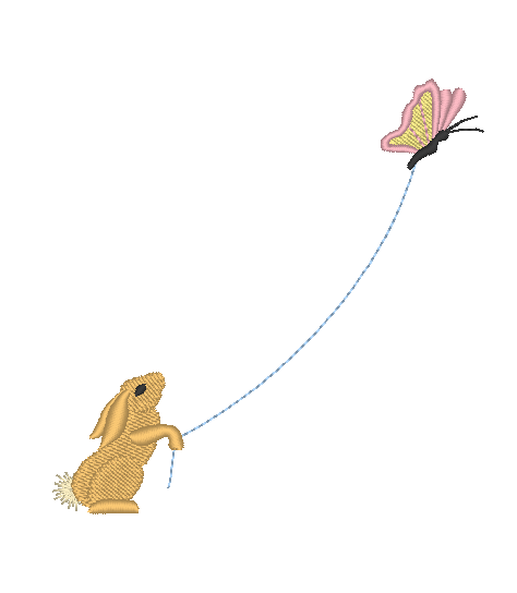 Bunny and Butterfly Bunny and Butterfly