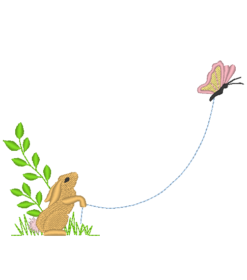 Bunny and Butterfly Bunny and Butterfly