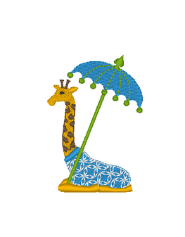 Chinois Giraffe with Parasol