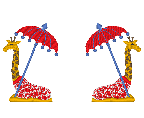 Chinois Giraffe with Parasol Chinois Giraffe with Parasol