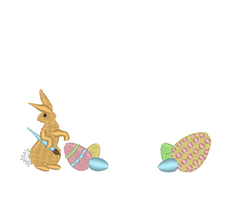 Easter Bunny with His Eggs Easter Bunny with His Eggs