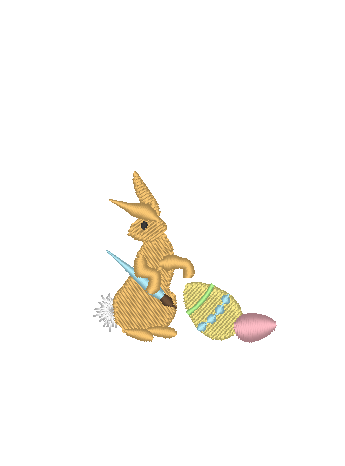 Easter Bunny with His Eggs Easter Bunny with His Eggs