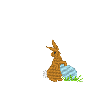 Easter Bunny with His Eggs Easter Bunny with His Eggs