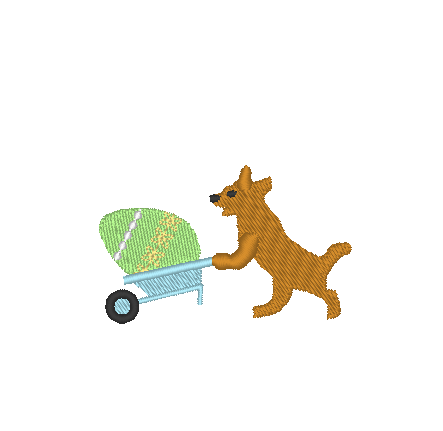 Easter Dog in the Garden Easter Dog in the Garden