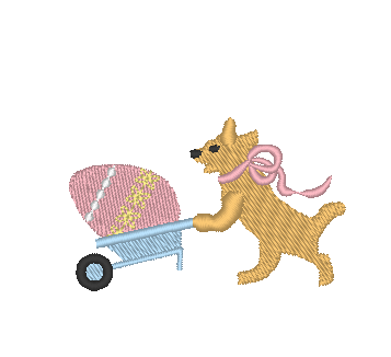 Easter Dog in the Garden Easter Dog in the Garden