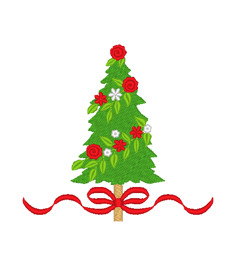 Floral Garland Christmas Tree Floral Garland Christmas Tree