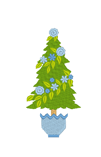 Floral Garland Christmas Tree Floral Garland Christmas Tree