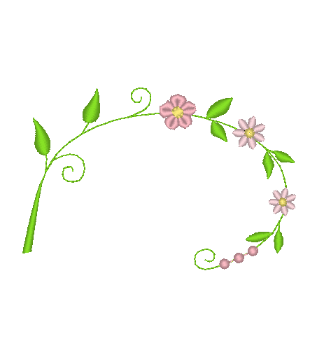 Floral Sprig Oval Floral Sprig Oval