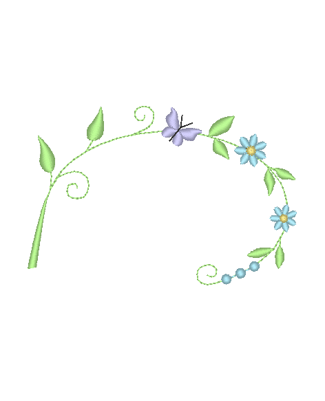 Floral Sprig Oval Floral Sprig Oval