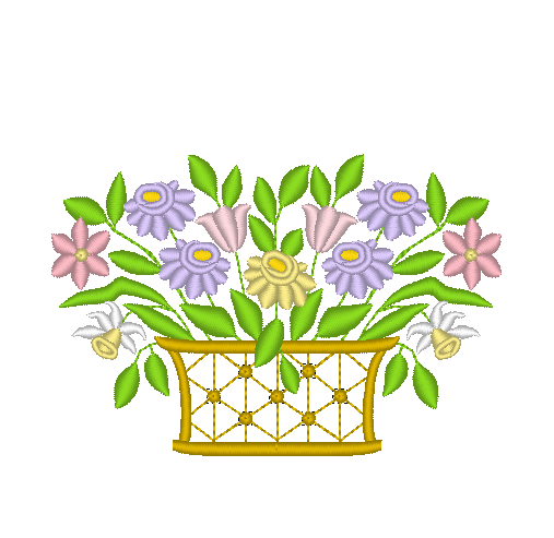 Flowers in Wire Basket Flowers in Wire Basket