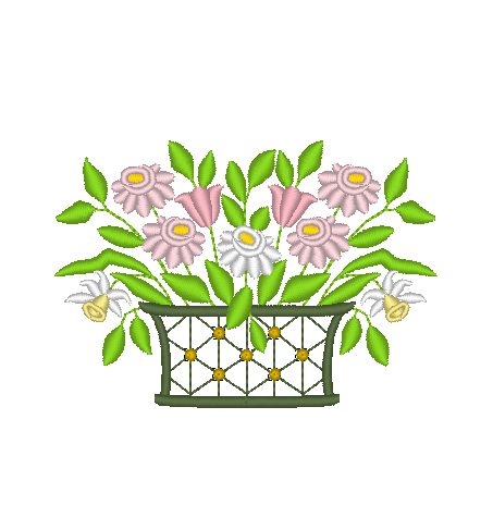 Flowers in Wire Basket Flowers in Wire Basket
