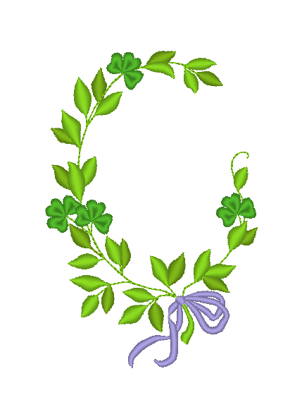 Leaf and Shamrock Oval Leaf and Shamrock Oval