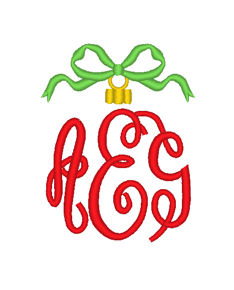 Ornament Monogram Topper Ornament Monogram Topper