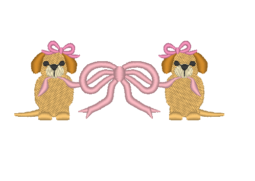 Puppies in Bows Puppies in Bows