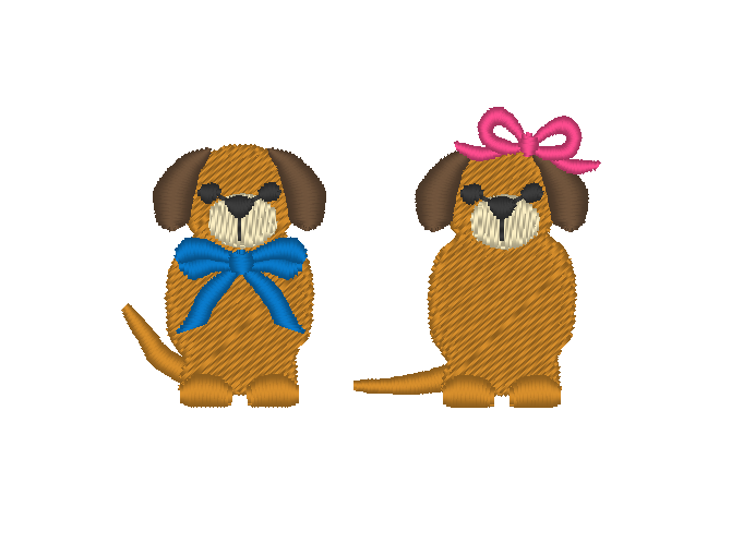 Puppies in Bows Puppies in Bows