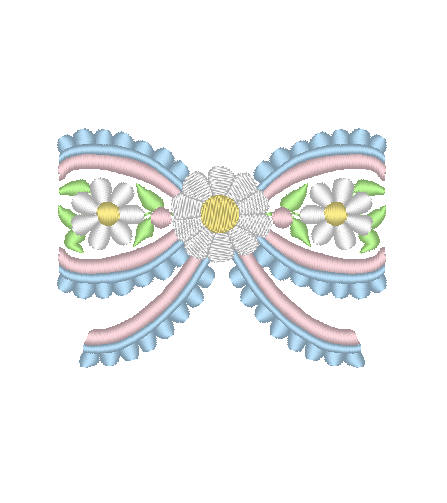 Ruffled Floral Bow Ruffled Floral Bow