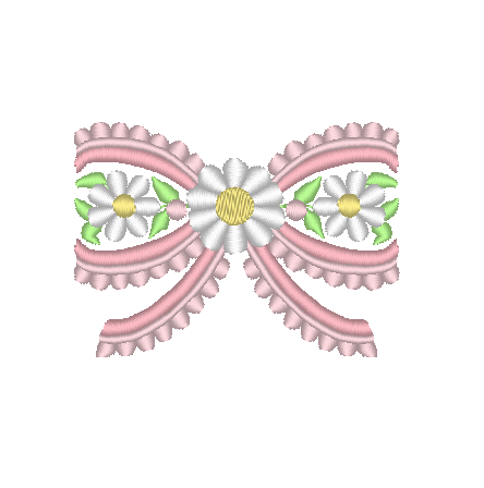 Ruffled Floral Bow Ruffled Floral Bow