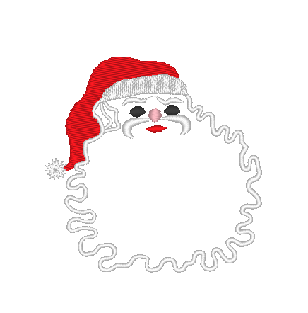 Santa Face Monogram Frame Santa Face Monogram Frame