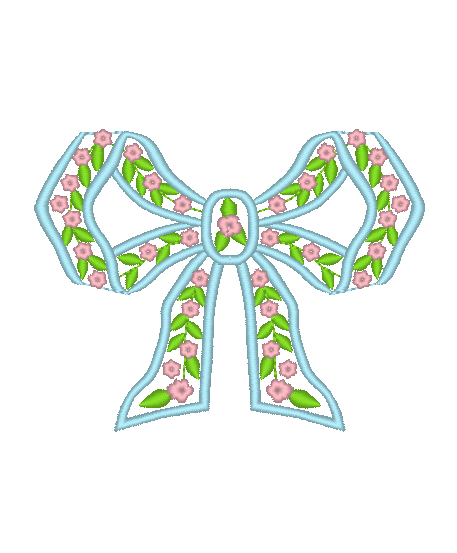 Spring Flowers Bow Spring Flowers Bow