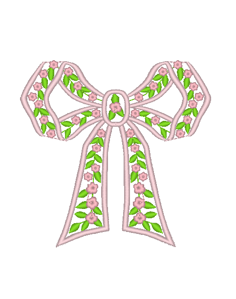 Spring Flowers Bow Spring Flowers Bow