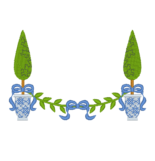 Topiaries with Bows Topiaries with Bows