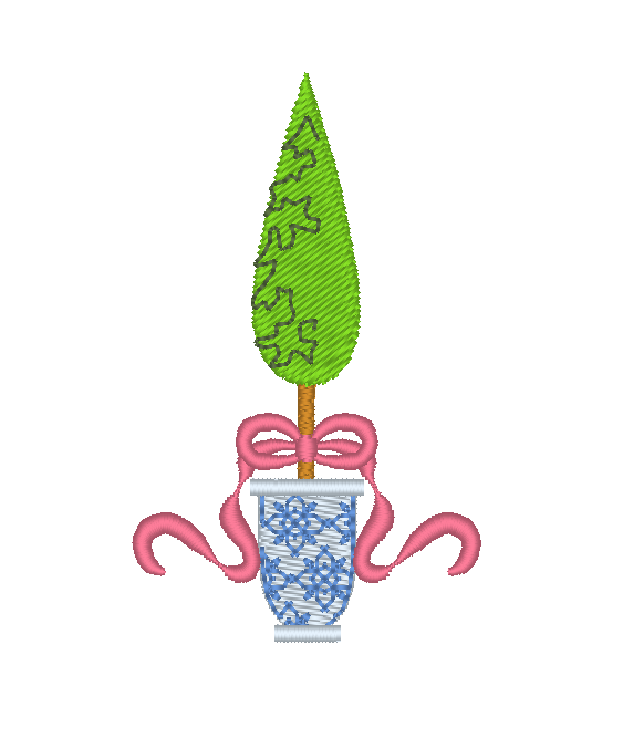 Topiaries with Bows Topiaries with Bows