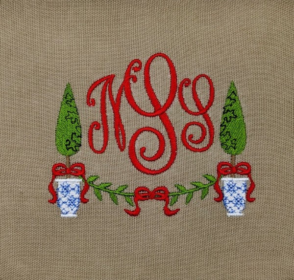 Topiaries with Bows Topiaries with Bows