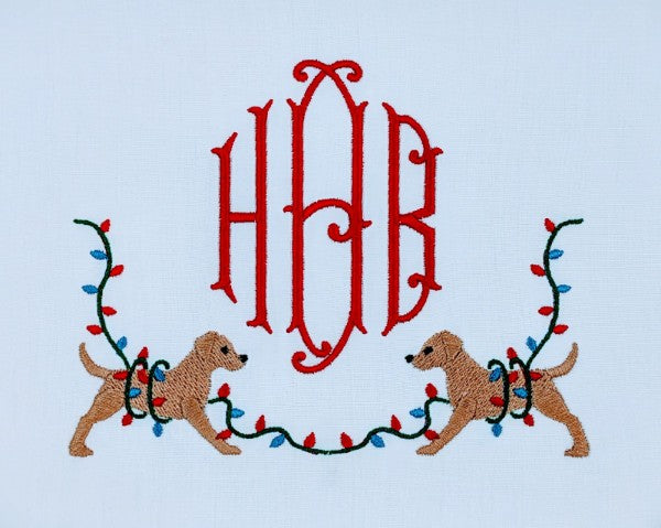 Dog with Christmas Lights Dog with Christmas Lights