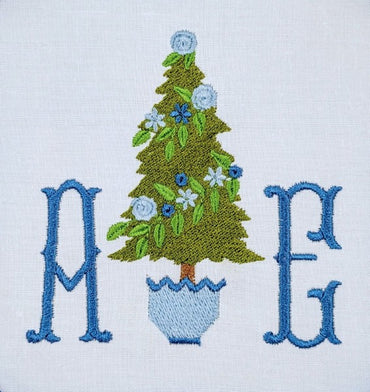 Floral Garland Christmas Tree