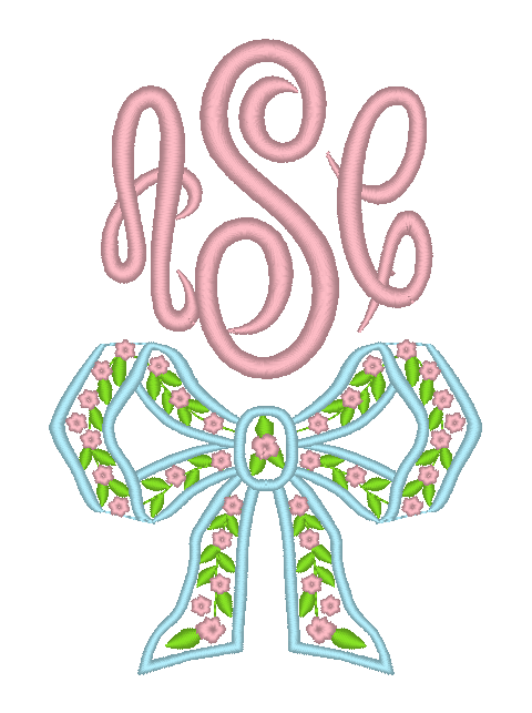 Spring Flowers Bow Spring Flowers Bow