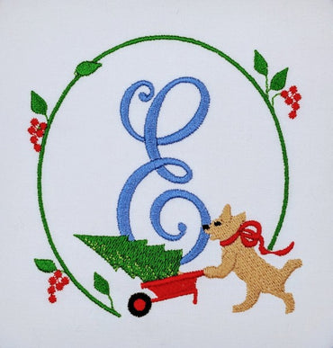 Christmas Dogs at the Tree Farm