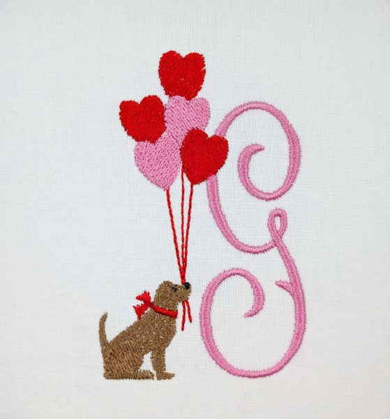 Dogs with Heart Balloons Dogs with Heart Balloons