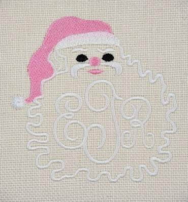 Santa Face Monogram Frame