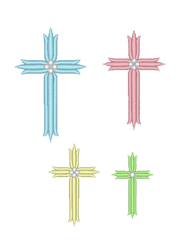 Cross with Pearls