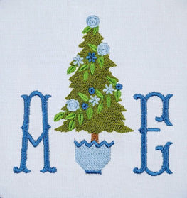 Floral Garland Christmas Tree