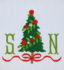 Floral Garland Christmas Tree