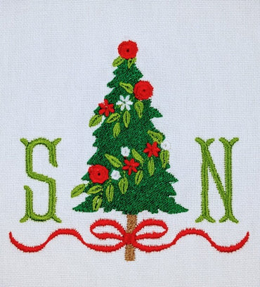 Floral Garland Christmas Tree