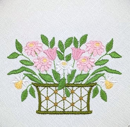 Flowers in Wire Basket