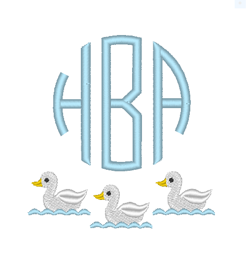 Ducklings Swimming